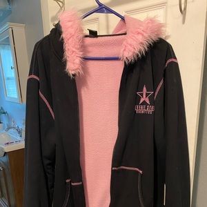 Jeffree star zip up fleece jacket.